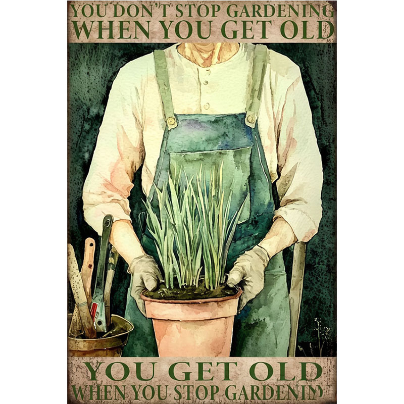 Gardening Tools Women - Insegna in Metallo 