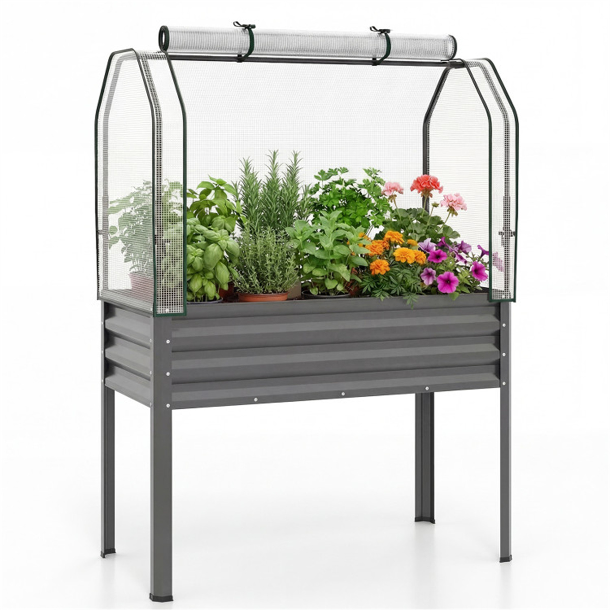 Raised Bed Planter Box - Fioriera Rialzata in Metallo 3-in-1 con
