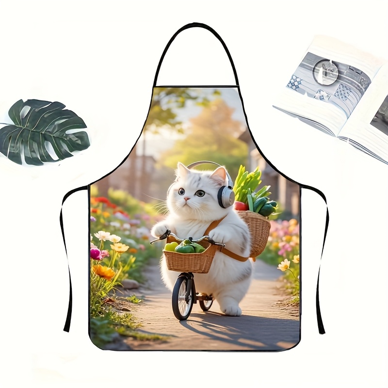 Gardening Tools Women - Grembiule da cucina floreale per bicicletta,