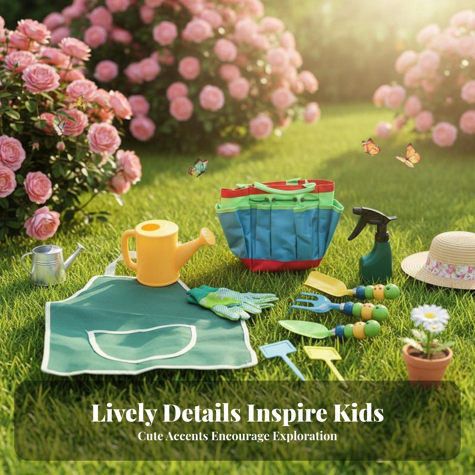 Gardening Tools For Young Children - Set di 10 Attrezzi da Giardinaggio