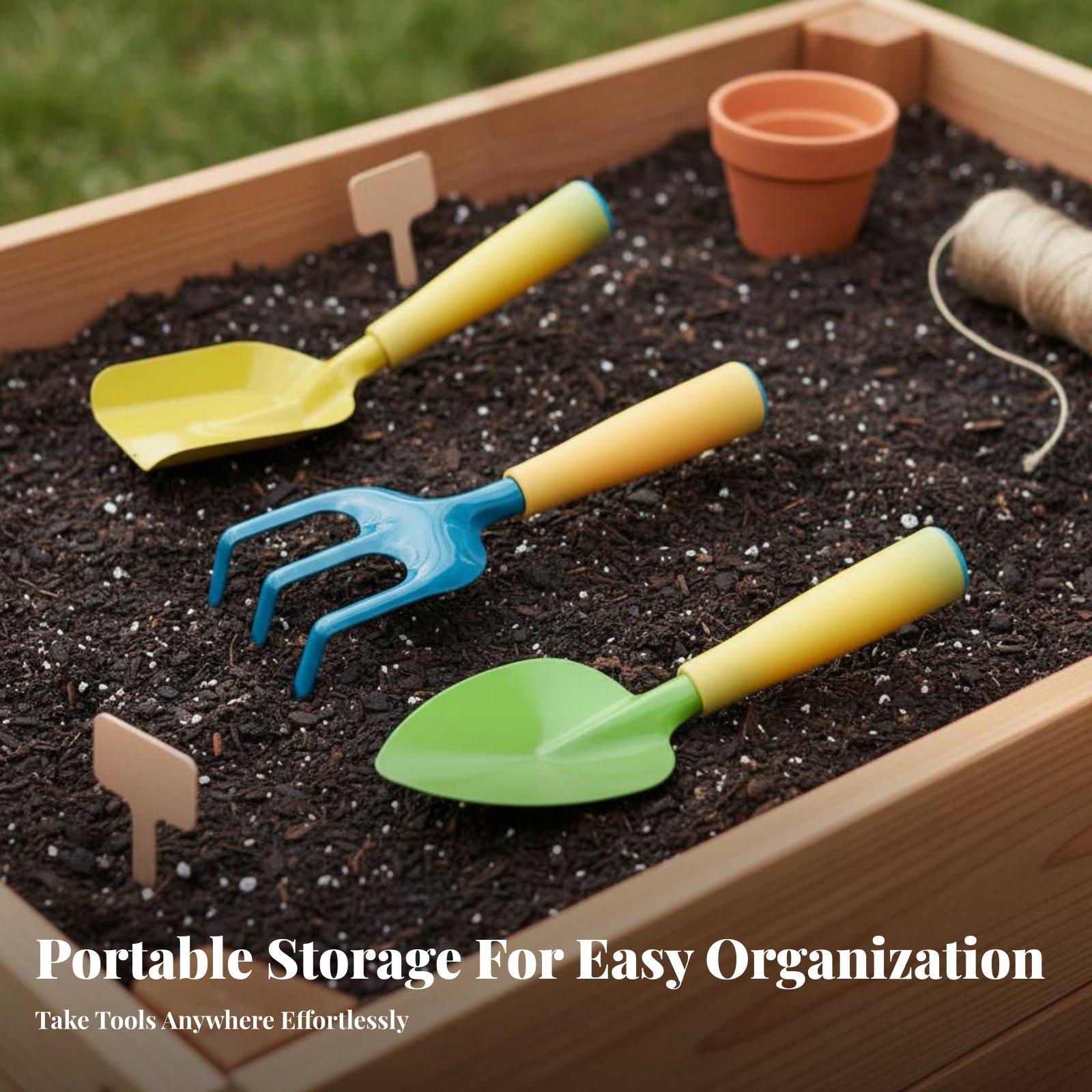 Gardening Tools For Young Children - Set di 3 Attrezzi da Giardinaggio