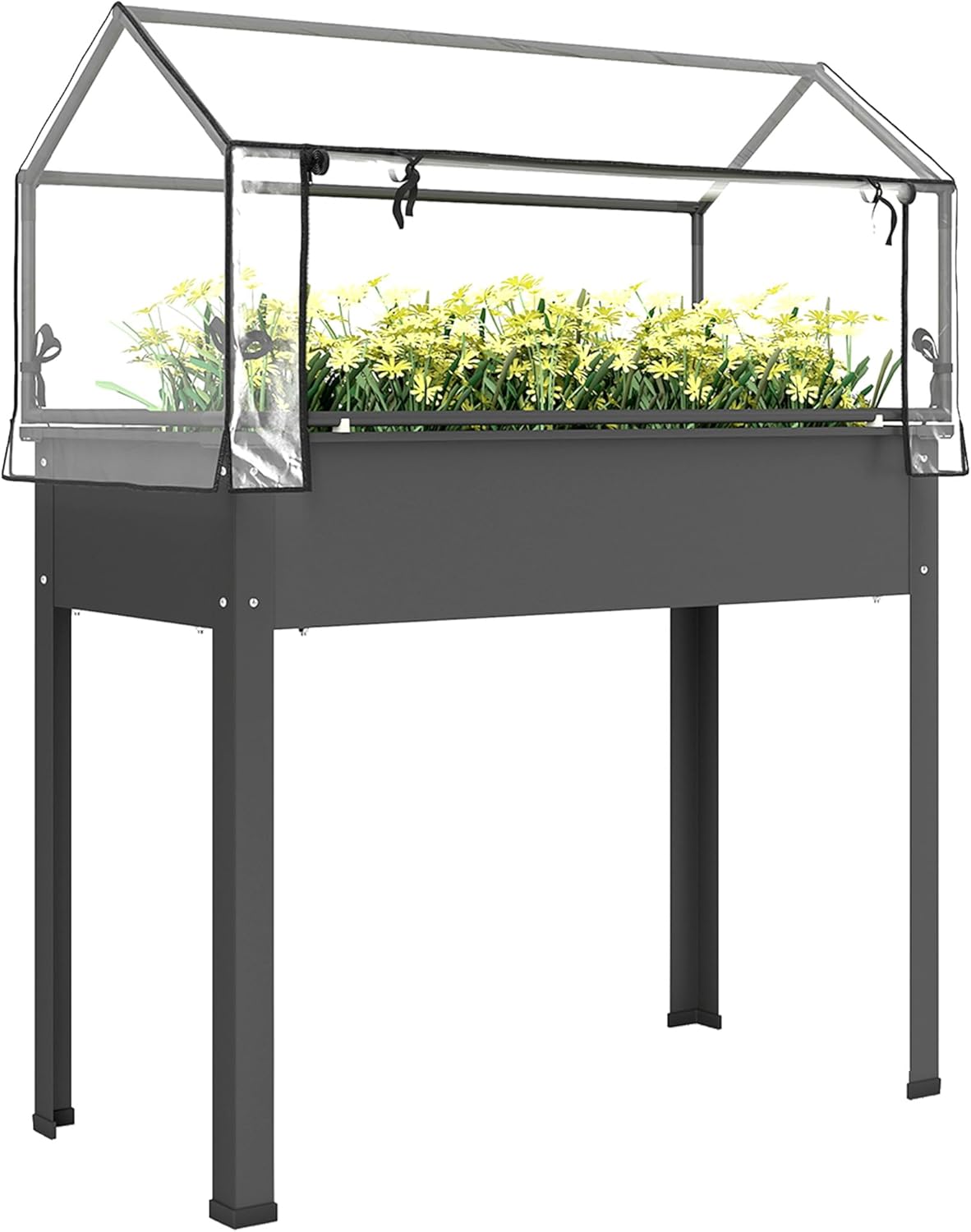Raised Bed Planter Box - Fioriera rialzata con copertura a serra,