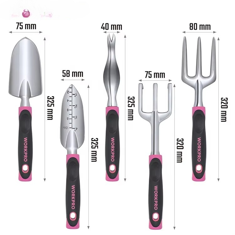 Set di 5 Attrezzi da Giardinag - Gardening Tools Pink recensione e prezzo