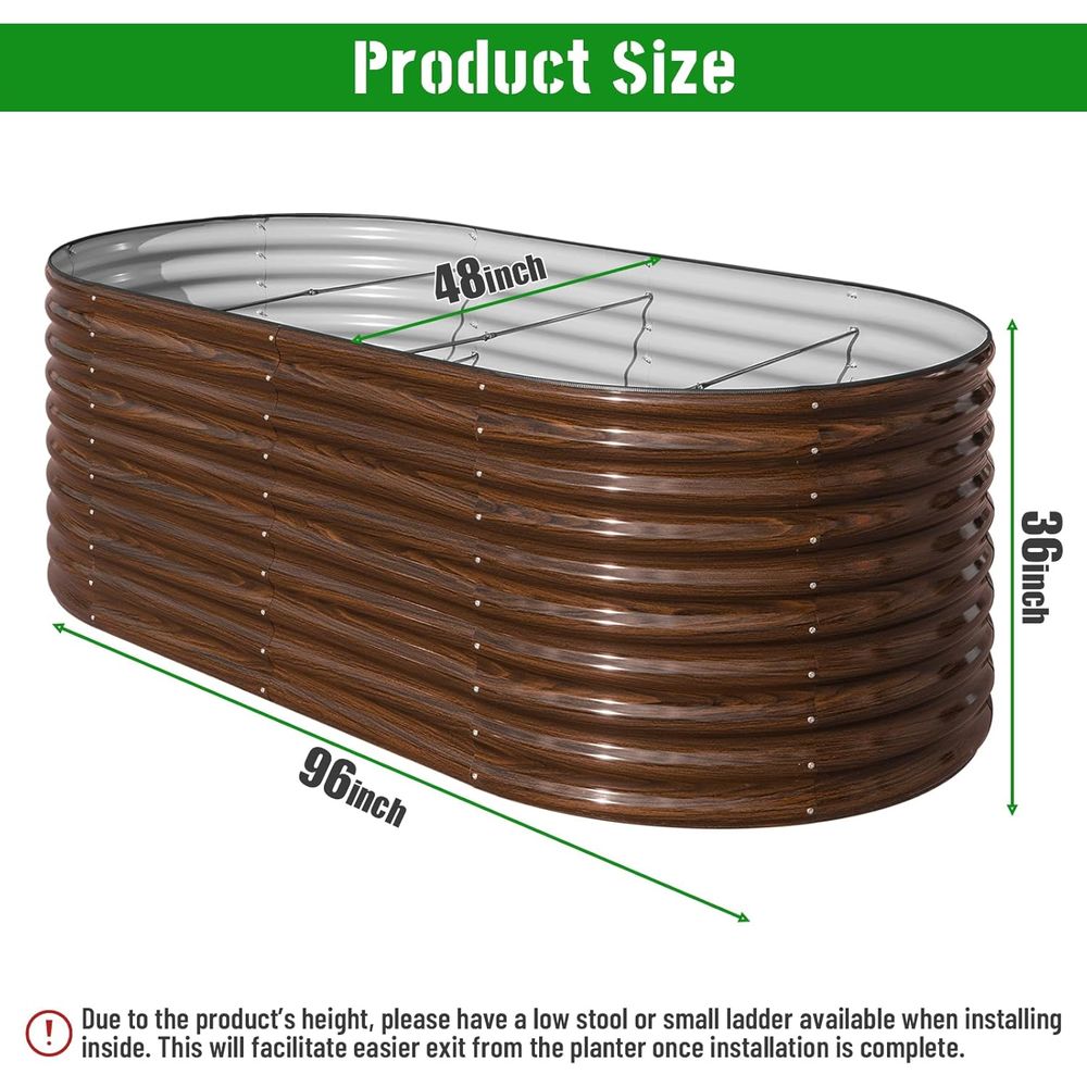 Fioriera rialzata ovale da 36  - Raised Bed Planter Box recensione e prezzo
