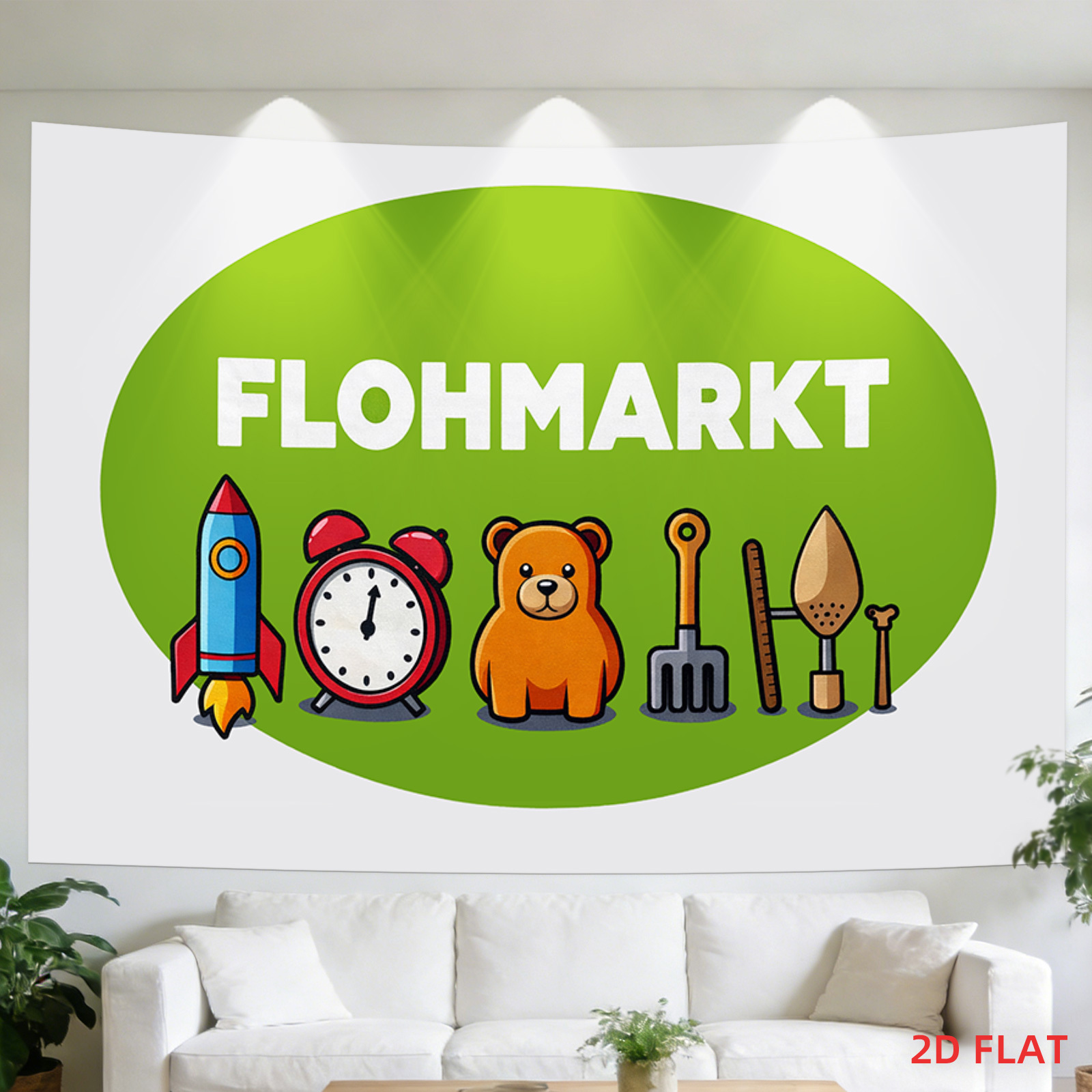 Arazzo Flohmarkt, Insegna Vint - Gardening Tools German recensione e prezzo