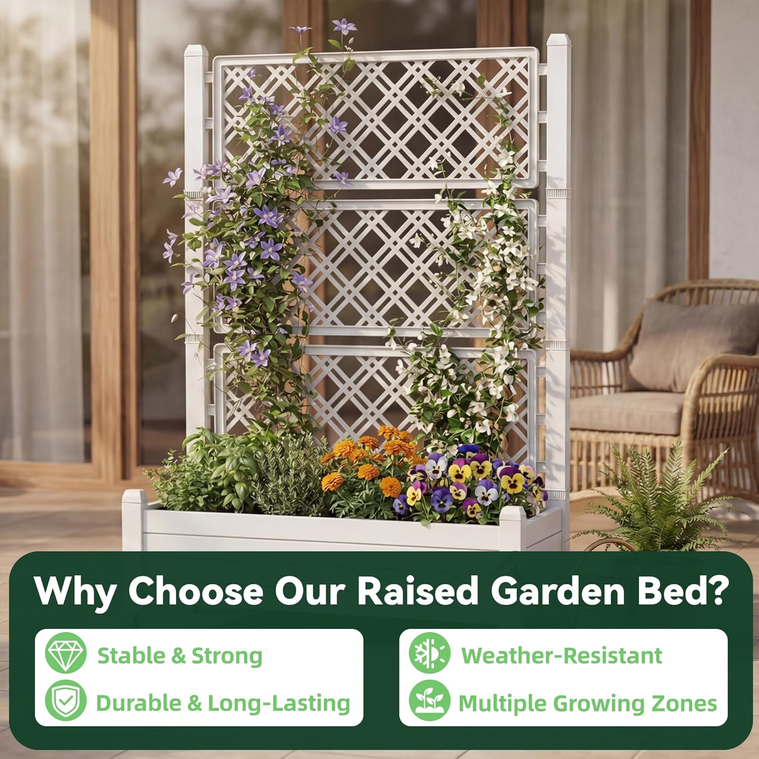 Traliccio per aiuole rialzate, - Raised Bed Planter Box recensione e prezzo
