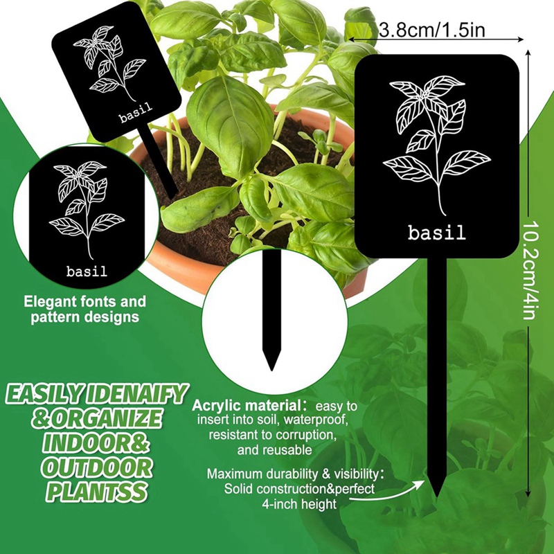 24 Etichette in Acrilico per P - Gardening Tools Names recensione e prezzo