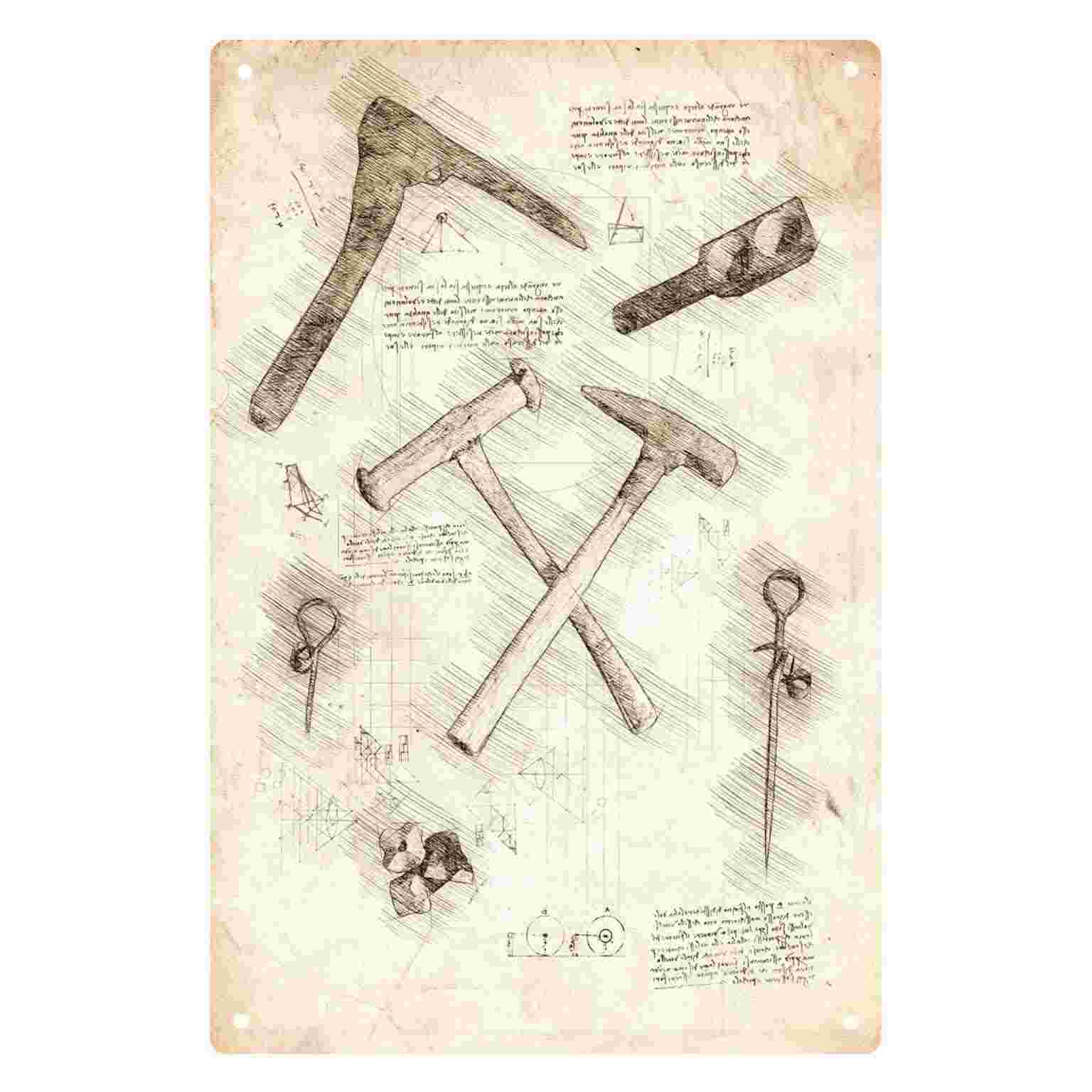 Insegna da Parete in Metallo 2 - Gardening Tools Sketch recensione e prezzo
