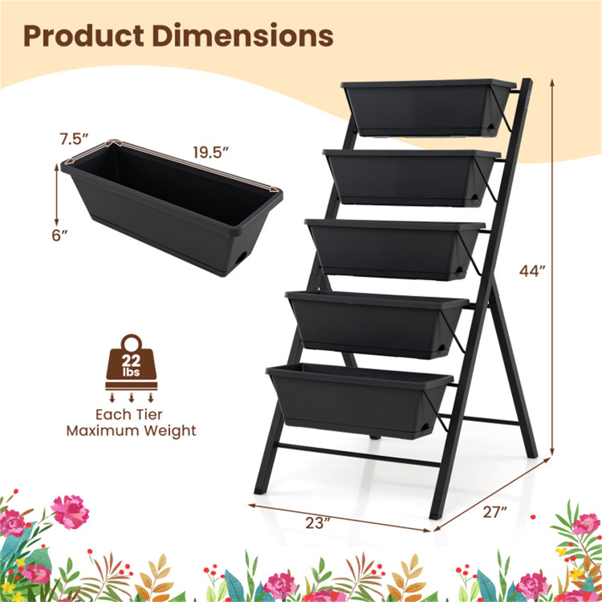 Fioriera Verticale a 5 Livelli - Raised Bed Planter Box recensione e prezzo